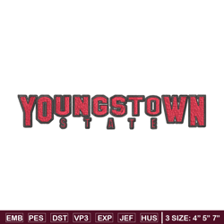 youngstown state logo embroidery design, logo embroidery, sport embroidery, logo sport embroidery, embroidery design