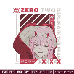 zero two embroidery design, darling in the fran embroidery,embroidery file,anime embroidery,anime shirt,digital download