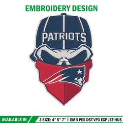 skull new england patriots embroidery design, patriots embroidery, nfl embroidery, sport embroidery, embroidery design.