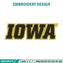 university of iowa logo embroidery design, ncaa embroidery, embroidery design,logo sport embroidery,sport embroidery