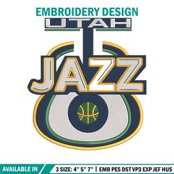 utah jazz logo embroidery design, nba embroidery,sport embroidery,embroidery design, logo sport embroidery