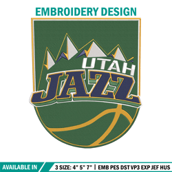 utah jazz logo embroidery design,nba embroidery,sport embroidery, embroidery design, logo sport embroidery