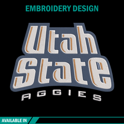 utah state logo embroidery design, ncaa embroidery,sport embroidery, logo sport embroidery, embroidery design