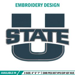 utah state logo embroidery design, ncaa embroidery,sport embroidery,logo sport embroidery,embroidery design