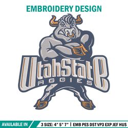 utah state mascot embroidery design,ncaa embroidery,sport embroidery, logo sport embroidery, embroidery design