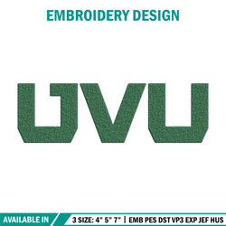 utah valley logo embroidery design, basketball embroidery, sport embroidery, logo sport embroidery, embroidery design