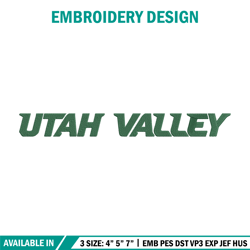 utah valley logo embroidery design, ncaa embroidery, sport embroidery, logo sport embroidery, embroidery design