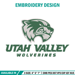 utah valley university embroidery design, ncaa embroidery, sport embroidery, embroidery design, logo sport embroidery