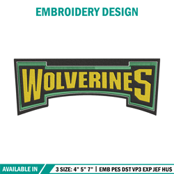 utah valley wolverines logo embroidery design, ncaa embroidery, embroidery design,logo sport embroidery,sport embroidery