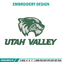 utah valley wolverines logo embroidery design, ncaa embroidery, sport embroidery,logo sport embroidery,embroidery design