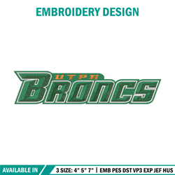 utrgv broncs logo embroidery design,ncaa embroidery,sport embroidery,logo sport embroidery,embroidery design