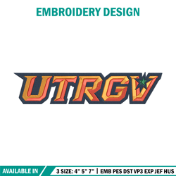 utrgv vaqueros logo embroidery design, ncaa embroidery, sport embroidery, logo sport embroidery, embroidery design