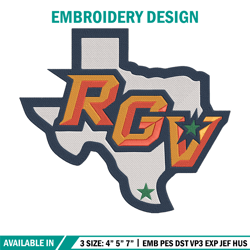 utrgv vaqueros logo embroidery design, ncaa embroidery, sport embroidery,logo sport embroidery, embroidery design