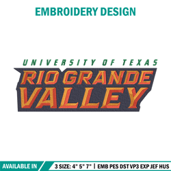 utrgv vaqueros logo embroidery design, ncaa embroidery,sport embroidery,logo sport embroidery,embroidery design.