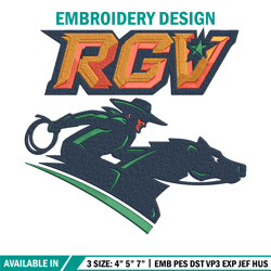 utrgv vaqueros logo embroidery design, sport embroidery, logo sport embroidery,embroidery design, ncaa embroidery.