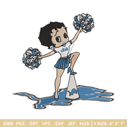 cheer betty boop detroit lions embroidery design, detroit lions embroidery, nfl embroidery, logo sport embroidery.