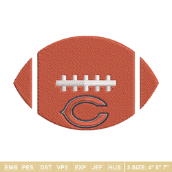 chicago bears ball embroidery design, chicago bears embroidery, nfl embroidery, sport embroidery, embroidery design.