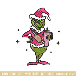 chrismas grinch embroidery design, grinch embroidery, embroidery file, brand embroidery, logo shirt, digital download