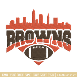 cleveland browns city embroidery design, browns embroidery, nfl embroidery, logo sport embroidery, embroidery design.