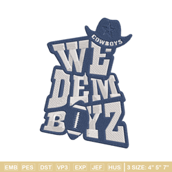 dallas cowboys we them boys embroidery design, dallas cowboys embroidery, nfl embroidery, logo sport embroidery.