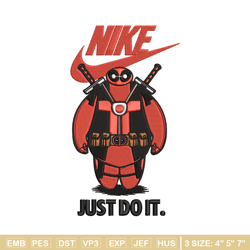 deadpool funny nike embroidery design, deadpool funny embroidery, nike design, embroidery file, instant download.