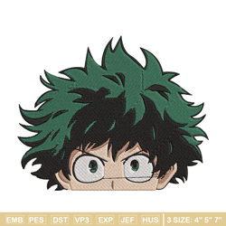 deku face embroidery design, mha embroidery, embroidery file, anime embroidery, anime shirt, digital download