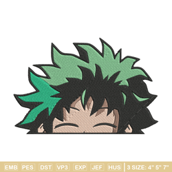 deku peek embroidery design, mha embroidery, embroidery file, anime embroidery, anime shirt, digital download.