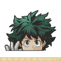 deku peek embroidery design, mha embroidery, embroidery file, anime embroidery, anime shirt, digital download