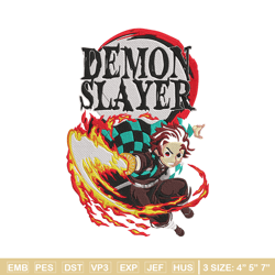 demon slayer poster embroidery design, demon slayer embroidery, embroidery file, anime embroidery, digital download