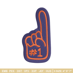 denver broncos foam finger embroidery design, broncos embroidery, nfl embroidery, sport embroidery, embroidery design.