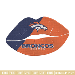 denver broncos lips embroidery design, denver broncos embroidery, nfl embroidery, sport embroidery, embroidery design.