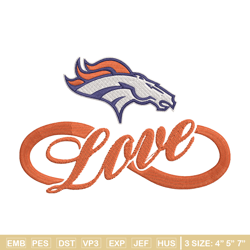 denver broncos love embroidery design, denver broncos embroidery, nfl embroidery, sport embroidery, embroidery design.