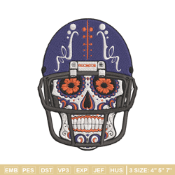 denver broncos skull helmet embroidery design, broncos embroidery, nfl embroidery, sport embroidery, embroidery design