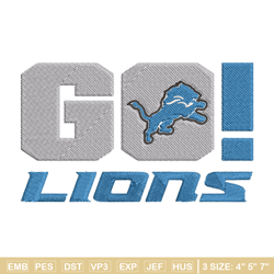 detroit lions go embroidery design, detroit lions embroidery, nfl embroidery, sport embroidery, embroidery design.