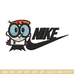 dexter cartoon nike embroidery design, dexter cartoon embroidery, nike design, embroidery file, instant download.