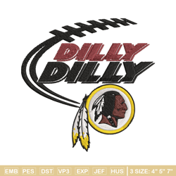 dilly dilly washington redskins embroidery design, redskins embroidery, nfl embroidery, logo sport embroidery.