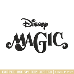 disney magic embroidery design, disney logo embroidery, embroidery file, embroidery design, digital download.