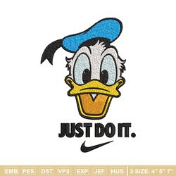 donald duck nike embroidery design, donald duck cartoon embroidery, nike design, embroidery file, instant download.