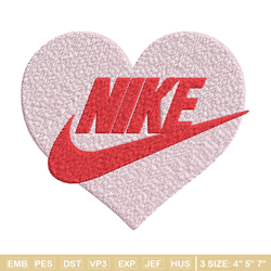 heart nike embroidery design, nike embroidery, brand embroidery, embroidery file, logo shirt, digital download