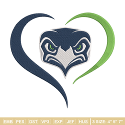 heart seattle seahawks embroidery design, seahawks embroidery, nfl embroidery, sport embroidery, embroidery design.