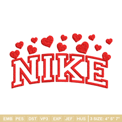 heart x nike embroidery design, nike embroidery, brand embroidery, embroidery file, logo shirt, digital download