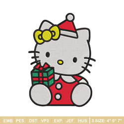 hello kitty chrismas embroidery design, hello kitty embroidery, embroidery file, anime embroidery, digital download
