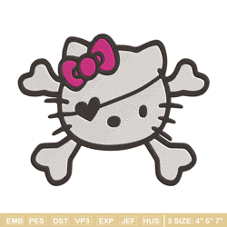 hello kitty logo embroidery design, hello kitty embroidery, embroidery file, anime embroidery, digital download.