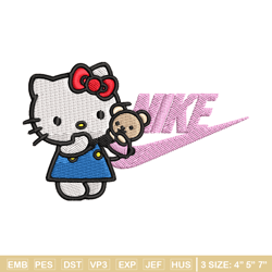 hello kitty nike embroidery design, hello kitty cartoon, embroidery, nike design, embroidery file, instant download.