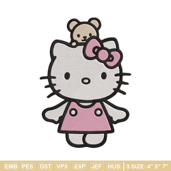 hello kitty pink embroidery design, hello kitty embroidery, embroidery file, anime embroidery, digital download