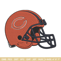 helmet chicago bears embroidery design, chicago bears embroidery, nfl embroidery, sport embroidery, embroidery design.