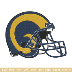 helmet los angeles rams embroidery design, rams embroidery, nfl embroidery, logo sport embroidery, embroidery design. (2