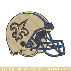 helmet new orleans saints embroidery design, new orleans saints embroidery, nfl embroidery, logo sport embroidery.