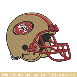 helmet san francisco 49ers embroidery design, 49ers embroidery, nfl embroidery, sport embroidery, embroidery design.