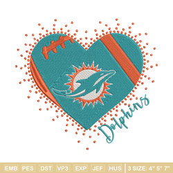 herat miami dolphins embroidery design, miami dolphins embroidery, nfl embroidery, sport embroidery, embroidery design